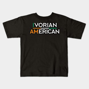 I Am Ivorian American - Ivory Coast and America Pride Kids T-Shirt